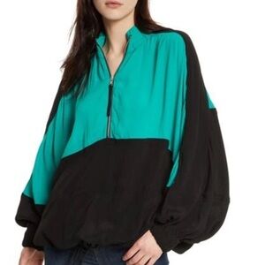 Free People Colorblock track jacket